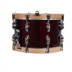 TAMBOR SAYÓN PASIÓN DEL SUR CROME 35,6 Ø X 22 CM ROJO VINO AROS NATURAL LISO
