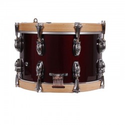 TAMBOR SAYÓN PASIÓN DEL SUR CROME 35,6 Ø X 22 CM ROJO VINO AROS NATURAL LISO