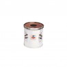 TOM MARCHIN CROME 15,3 Ø X 19 CM BLANCO AROS METÁLICOS