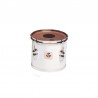TOM MARCHIN CROME 20,3 Ø X 20 CM BLANCO AROS METÁLICOS
