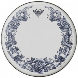 22 » REMO POWERSTROKE TATTOO BLACK DRAGON...