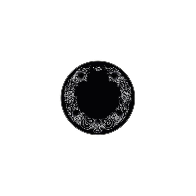 22" REMO HEADSET POWERSTROKE TATTOO WHITE SKULLS 55,9 Ø