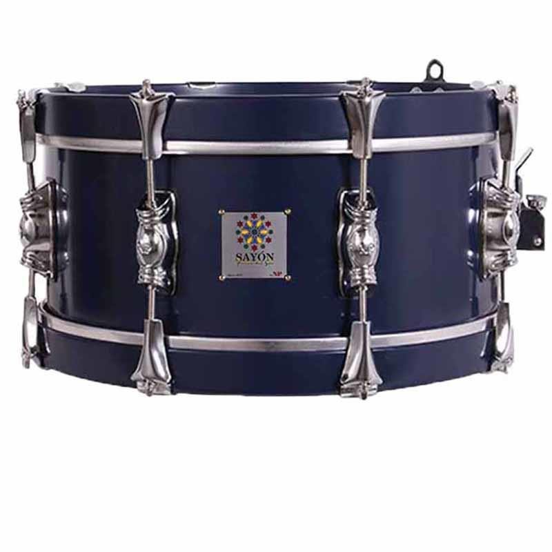 TAMBOR SAYÓN PASIÓN DEL SUR CROME 35,6 Ø X 16 CM AZUL NOCHE AROS AZUL NOCHE