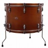 GROSSE CAISSE MOULUE 60,9 Ø X 40 CM AVEC PIEDS ANNEAUX NOYER ANNEAUX NOYER