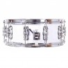 CAJA BATERIA GREAT 35,6 Ø X 14 CM BLANCO AROS METÁLICOS 