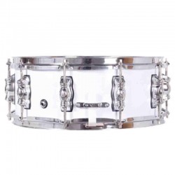 CAJA BATERIA GREAT 35,6 Ø X 14 CM BLANCO AROS METÁLICOS 