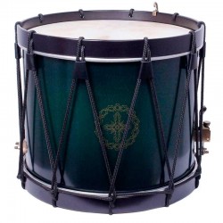 TAMBOR GRANADERO CUERDA 38,1 Ø X 30 CM  ESMERALDA AROS GRAFITO AGUJEROS