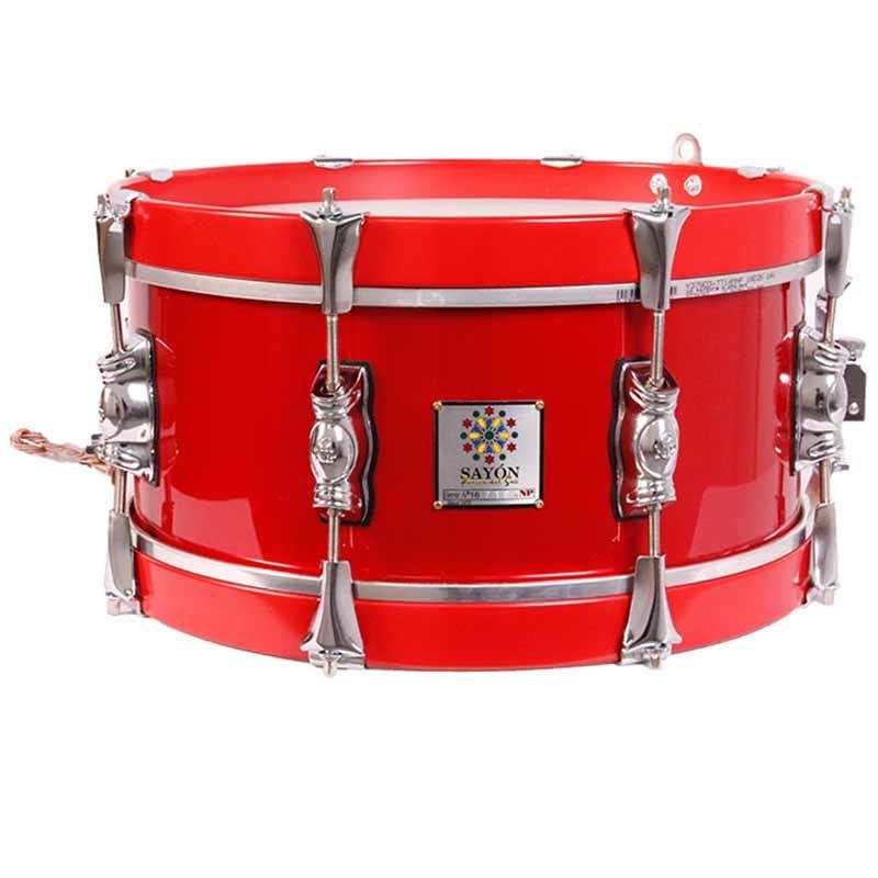 TAMBOR SAYÓN PASIÓN DEL SUR CROME 35,6 Ø X 16 CM ROJO CEREZA AROS FUEGO LISO