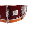 TAMBOR SAYÓN PASIÓN DEL SUR CROME 35,6 Ø X 16 CM ROJO VINO AROS MIEL LISO