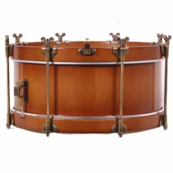 TABAL MORELLANO PIEL 35,6 Ø X 14 CM CON VARILLAS
