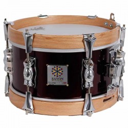 SAYÓN PASIÓN DEL SUR CROME DRUM 10" X 14 CM WINE RED EARRINGS NATURAL SMOOTH