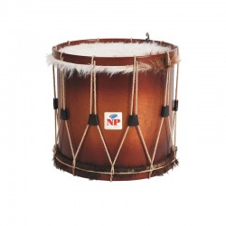 TIMBAL PERUANO CUERDAS 38,1 Ø X 34 CM NOGAL