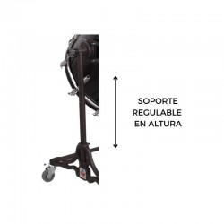 GROSSE CAISSE CAMÉRA CROME 50,8 Ø X 50 CM BLANC AVEC SUPPORT