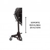 GROSSE CAISSE CAMÉRA CROME 50,8 Ø X 50 CM BLANC AVEC SUPPORT