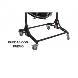 BOMBO CÁMARA CROME 50,8 Ø X 50 CM BLANCO CON SOPORTE