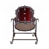 CROME CAMÉRA GROSSE CAISSE 55,9 Ø X 50 CM VIN ROUGE AVEC SUPPORT