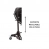 CROME CAMERA BASS DRUM 60.9 Ø X 50 CM WHITE WITH STAND