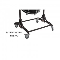 CROME CÂMERA BOMBO 60,9 Ø X 50 CM BRANCO COM SUPORTE