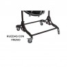 CROME CAMERA BASS DRUM 60.9 Ø X 50 CM WHITE WITH STAND