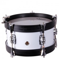 MINI SAYON DRUM KIDS CROME 10" X 12 CM WHITE GRAPHITE HOOPS