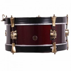 TAMBOR MINI SAYÓN NIÑOS OLD 30,5 Ø X 12 CM VINO AROS GRAFITO