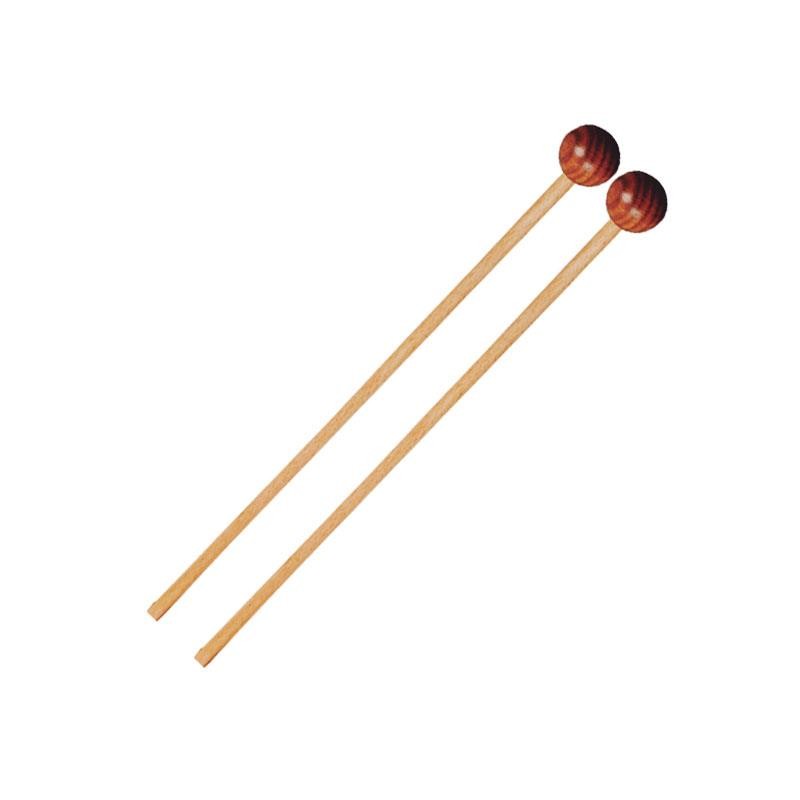 XYLOPHONE MAILLET BOULE 25 MM BOIS DE ROSE MANCHE 39 CM PAIRE