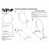BOMBO CONCIERTO CROME 81,3 Ø X 50 CM NEGRO CON SOPORTE