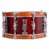 TAMBOR SAYÓN PASIÓN DEL SUR CROME 35,6 Ø X 16 CM ROJO VINO AROS MIEL LISO