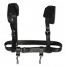 BLACK CROSS SHOULDER STRAP TWO CARABINERS