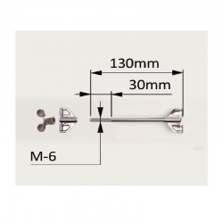 CROME DRUM ROD 13 CM COMPLETE