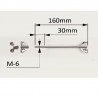 CROME DRUM ROD 16 CM COMPLETE