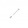 TIGE DE TAMBOUR CROME 21 CM COMPLÈTE
