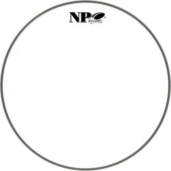 24" PARCHE BLANCO NP 250 LISO BOMBO 60,9 Ø