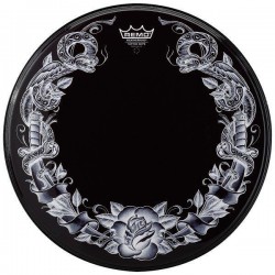 22" REMO HEADSET POWERSTROKE TATTOO WHITE DRAGON 55,9 Ø