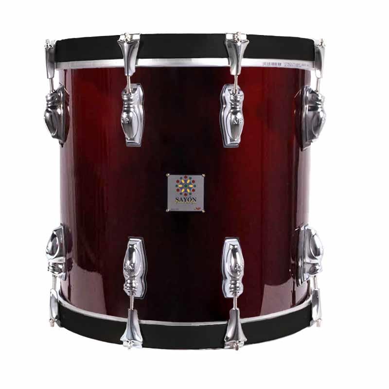 TIMBALE SAYÓN PASIÓN DEL SUR CROME 38,1 Ø X 34 CM WINE RED SMOOTH GRAPHITE HOOPS