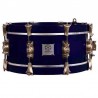 SAYÓN PASIÓN DEL SUR OLD DRUM 35.6 Ø X 14 CM MIDNIGHT BLUE HOOPS