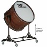 VELHO 32" X 20" TAMBOR BAIXO DA CÂMERA DE NOGUEIRA COM SUPORTE
