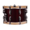 TAMBOR SAYÓN PASIÓN DEL SUR CROME 35,6 Ø X 22 CM ROJO VINO AROS NATURAL LISO