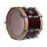 TAMBOR SAYÓN PASIÓN DEL SUR CROME 35,6 Ø X 22 CM ROJO VINO AROS NATURAL LISO