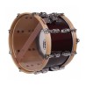 TAMBOR SAYÓN PASIÓN DEL SUR CROME 35,6 Ø X 22 CM ROJO VINO AROS NATURAL LISO