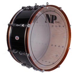 GROSSE CAISSE STANDARD BANDE CROME 55,9 Ø X 25 CM NOIR HONEY HOOPS GROOVE