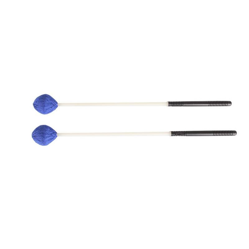 MAZA XILOFONO METALOFONO ESCOLAR BAJO LANA MORADA MANGO PLÁSTICO 37 CM PAR 