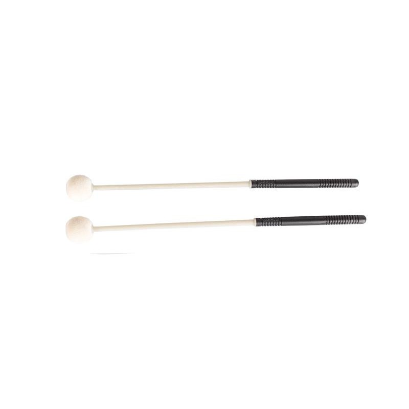 MAZA XILOFONO METALOFONO ESCOLAR BOLA FIELTRO 25 MM  MANGO PLÁSTICO 32 CM PAR