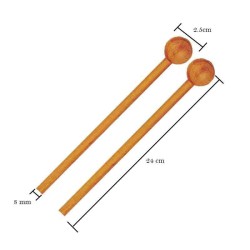 MAZA CARRILLÓN BOLA 25 MM MANGO MADERA 24 CM PAR