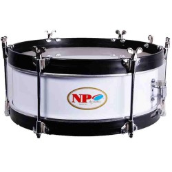 CHILDREN'S BROTHERHOOD DRUM 12" X 11 CM WHITE SMOOTH BLACK HOOPS