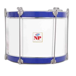 TAMBOR TAMBORRADA VARILLAS 35,6 Ø X 24 CM BLANCO AROS AZUL MARINO