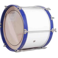 VARETAS DE TAMBOR TAMBORRADA 35,6 Ø X 24 CM ARGOLAS AZUL MARINHO BRANCO