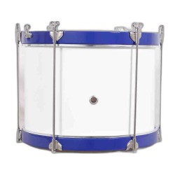 VARETAS DE TAMBOR TAMBORRADA 35,6 Ø X 24 CM ARGOLAS AZUL MARINHO BRANCO