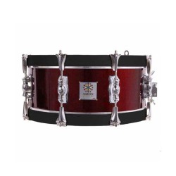 TAMBOR SAYÓN PASIÓN DEL SUR CROME 35,6 Ø X 14 CM ROJO VINO AROS GRAFITO LISO