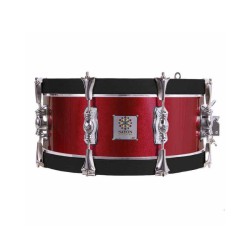 TAMBOR SAYÓN PASIÓN DEL SUR CROME 35,6 Ø X 14 CM ROJO CEREZA AROS GRAFITO LISO